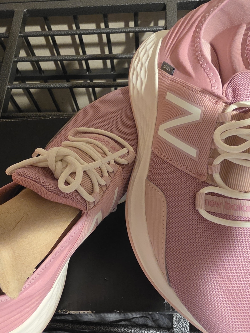 Figs Chalk Pink New Balance Women's Rose Pink Athletic Sneakers - Picture 3 of 4